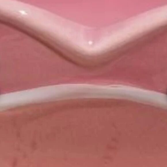 Vintage Pink Ceramic Bowl Studio 33 White Wave Scalloped Edge Pink Candy Dish - Picture 7 of 9